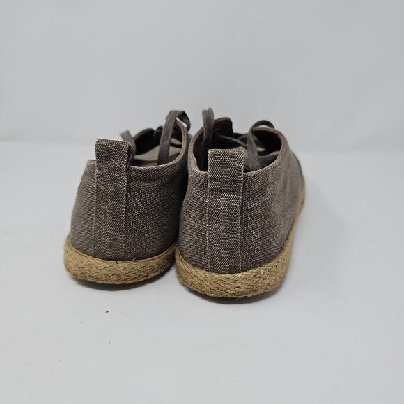 Lamo Mens Brown Canvas Chukka Espadrille Lace Up Shoes Size‎ 10 Coastal Casual